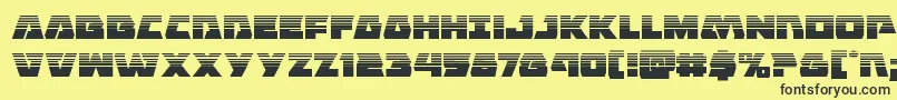 Eaglestrikehalf Font – Black Fonts on Yellow Background