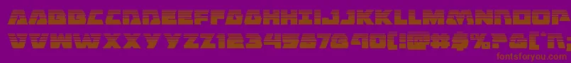 Eaglestrikehalf Font – Brown Fonts on Purple Background