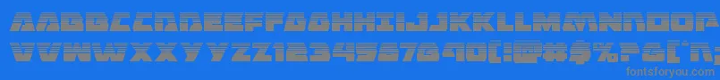 Eaglestrikehalf Font – Gray Fonts on Blue Background