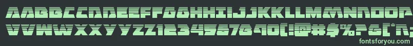 Eaglestrikehalf Font – Green Fonts on Black Background