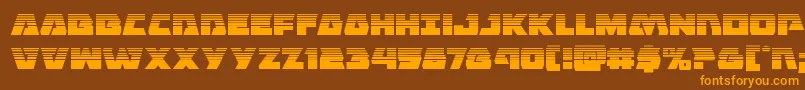 fuente Eaglestrikehalf – Fuentes Naranjas Sobre Fondo Marrón