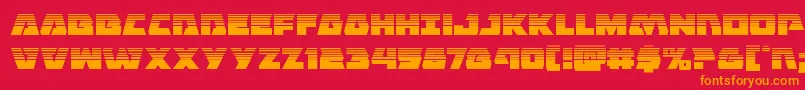 Eaglestrikehalf Font – Orange Fonts on Red Background
