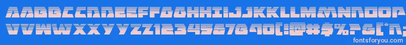 Eaglestrikehalf Font – Pink Fonts on Blue Background