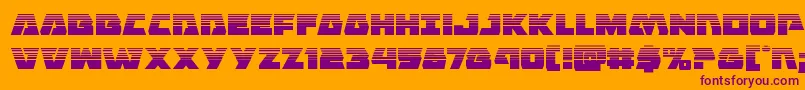 Eaglestrikehalf Font – Purple Fonts on Orange Background