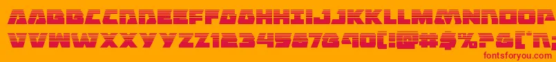 Eaglestrikehalf-Schriftart – Rote Schriften auf orangefarbenem Hintergrund