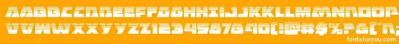 Eaglestrikehalf Font – White Fonts on Orange Background