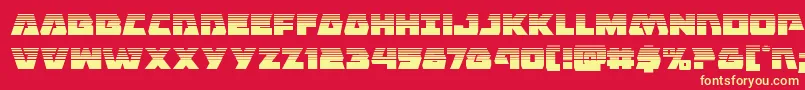 フォントEaglestrikehalf – 黄色の文字、赤い背景