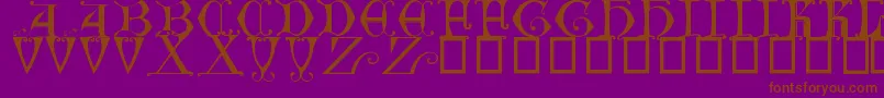 Шрифт BritishMuseum14thC. – коричневые шрифты на фиолетовом фоне