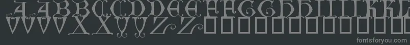 BritishMuseum14thC. Font – Gray Fonts on Black Background