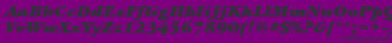 Шрифт GaramondbookbttBolditalic – чёрные шрифты на фиолетовом фоне