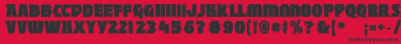 Mightycontour Font – Black Fonts on Red Background