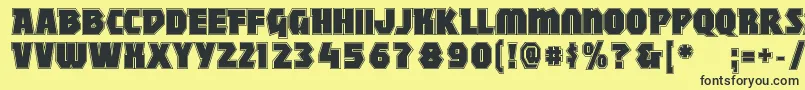 Mightycontour Font – Black Fonts on Yellow Background