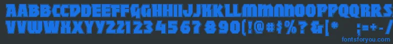 Mightycontour Font – Blue Fonts on Black Background