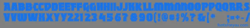 Mightycontour Font – Blue Fonts on Gray Background