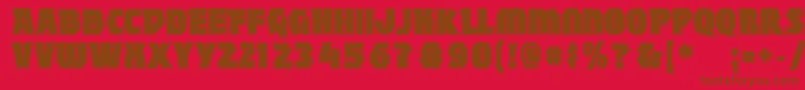 Mightycontour Font – Brown Fonts on Red Background