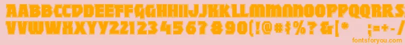 Mightycontour Font – Orange Fonts on Pink Background