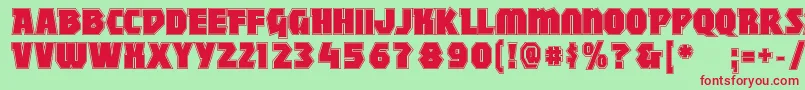 Mightycontour Font – Red Fonts on Green Background