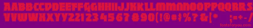 Mightycontour Font – Red Fonts on Purple Background