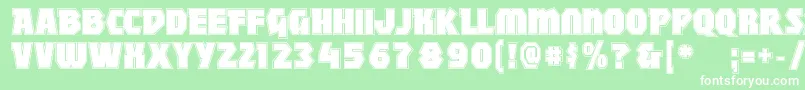 Mightycontour Font – White Fonts on Green Background