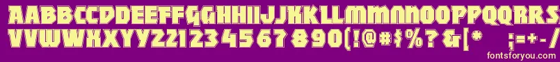 Mightycontour Font – Yellow Fonts on Purple Background