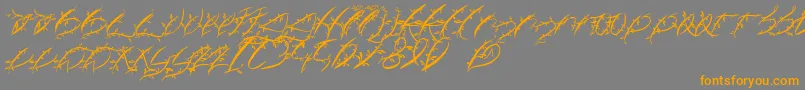 FtfLeafyLopstonesia Font – Orange Fonts on Gray Background