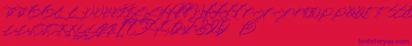 FtfLeafyLopstonesia Font – Purple Fonts on Red Background