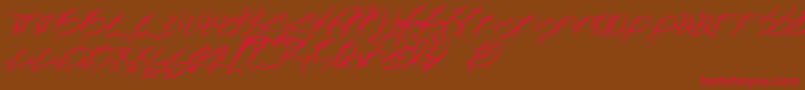 FtfLeafyLopstonesia Font – Red Fonts on Brown Background