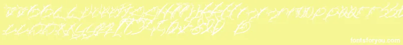 FtfLeafyLopstonesia Font – White Fonts on Yellow Background