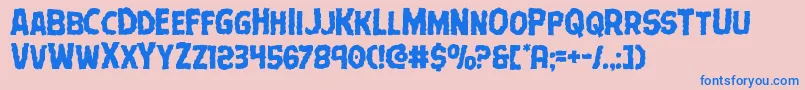 Terrorbabblemangle Font – Blue Fonts on Pink Background