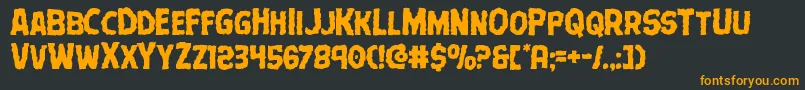 Terrorbabblemangle Font – Orange Fonts on Black Background