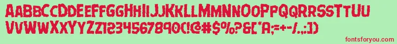 Terrorbabblemangle Font – Red Fonts on Green Background