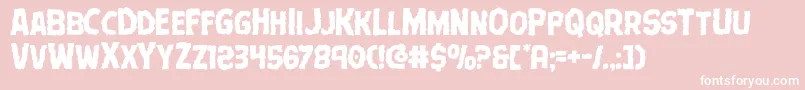 Terrorbabblemangle Font – White Fonts on Pink Background