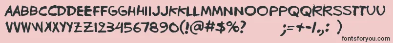 Bugghet Font – Black Fonts on Pink Background