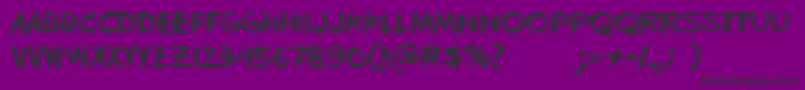 Шрифт Bugghet – чёрные шрифты на фиолетовом фоне