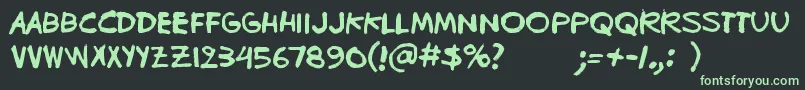 フォントBugghet – 黒い背景に緑の文字