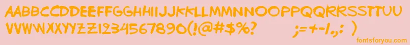 Bugghet Font – Orange Fonts on Pink Background