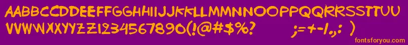 Bugghet Font – Orange Fonts on Purple Background