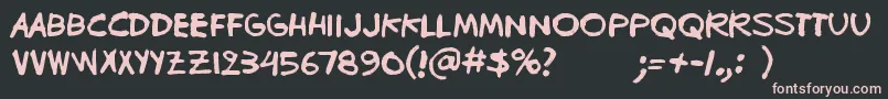 Bugghet Font – Pink Fonts on Black Background