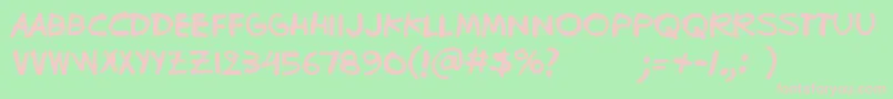 Bugghet Font – Pink Fonts on Green Background