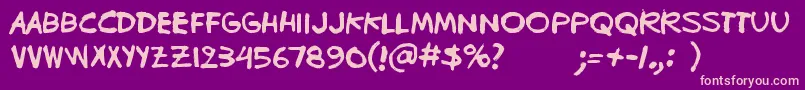 Bugghet Font – Pink Fonts on Purple Background