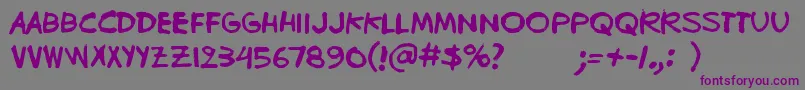 Шрифт Bugghet – фиолетовые шрифты на сером фоне