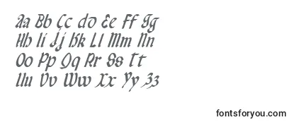 Schriftart ValeriusCondensedItalic