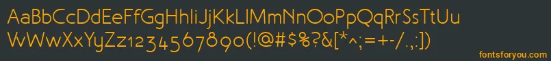 Шрифт MalvernOsf – оранжевые шрифты на чёрном фоне