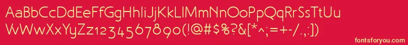 MalvernOsf Font – Yellow Fonts on Red Background