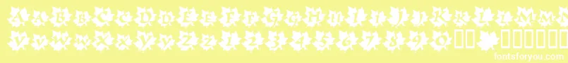MapleLeafRag Font – White Fonts on Yellow Background
