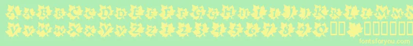 MapleLeafRag Font – Yellow Fonts on Green Background