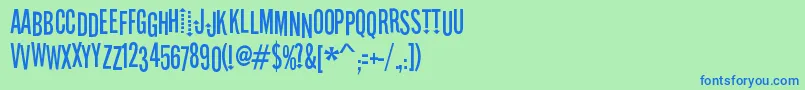 Stereofidelic Font – Blue Fonts on Green Background