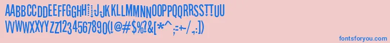 Stereofidelic Font – Blue Fonts on Pink Background