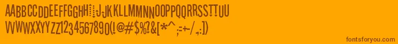 Stereofidelic Font – Brown Fonts on Orange Background