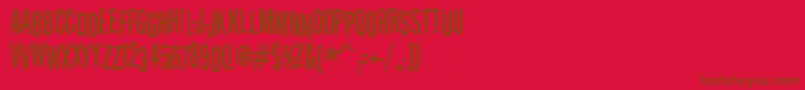Stereofidelic Font – Brown Fonts on Red Background